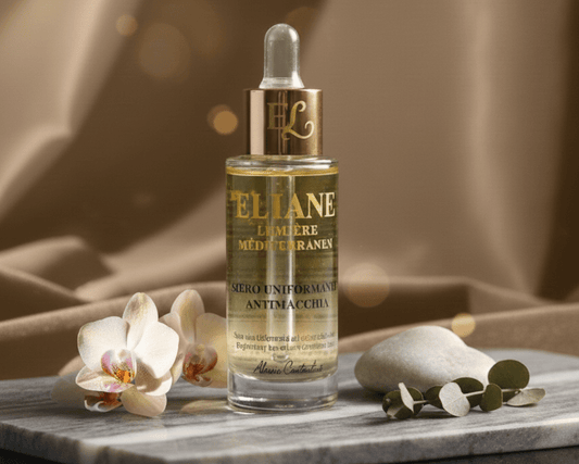 Siero Antimacchia ÉLIANE - Flacone airless con niacinamide e acido kojico per uniformare il colorito