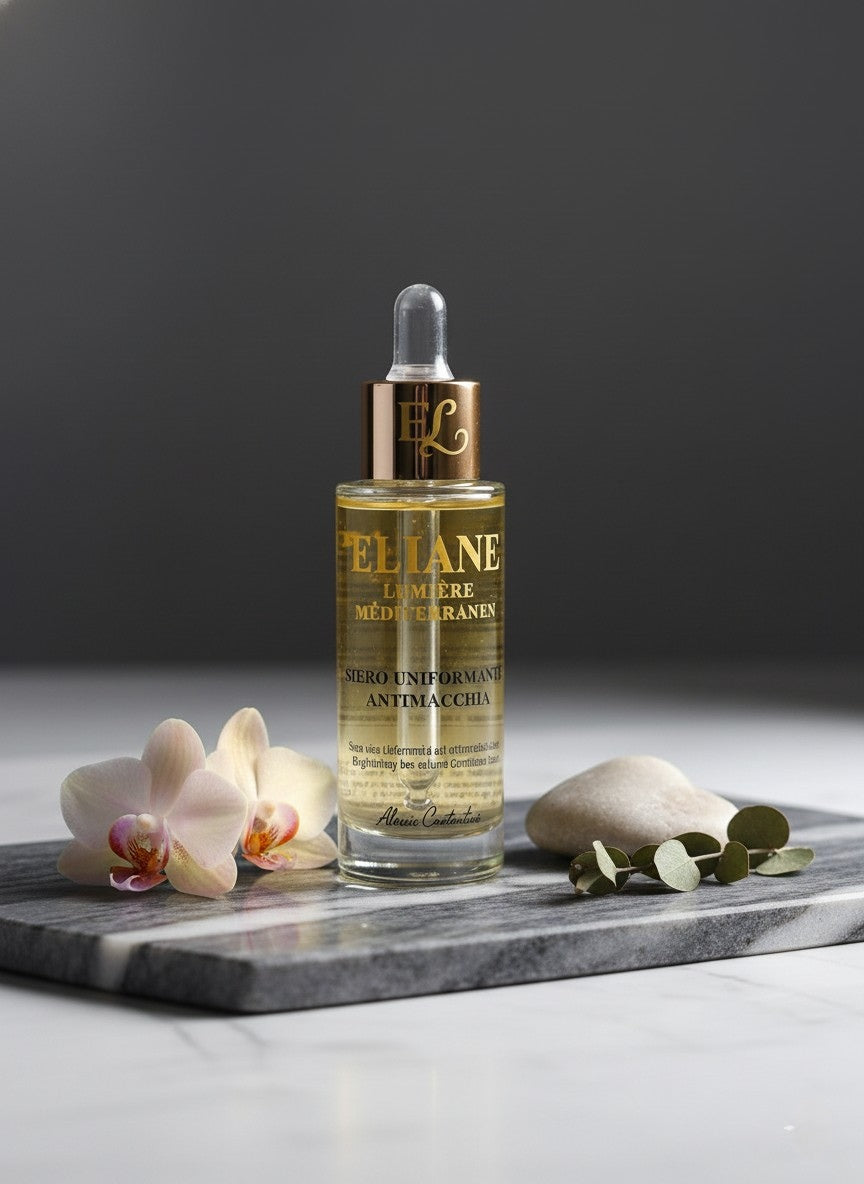 Siero Antimacchia ÉLIANE - Flacone airless con niacinamide e acido kojico per uniformare il colorito
