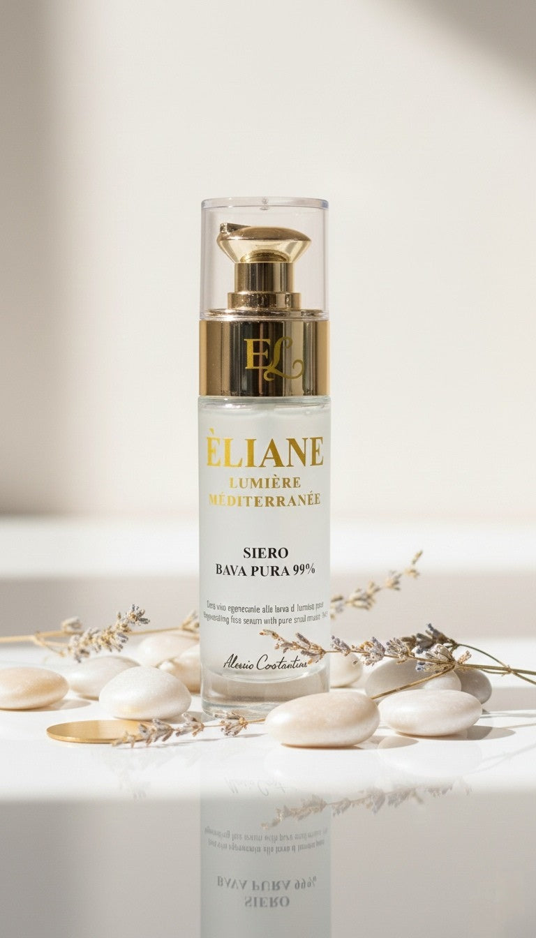 Siero Bava di Lumaca 99% ÉLIANE - Flacone con contagocce, formula pura italiana cruelty-free anti-rughe