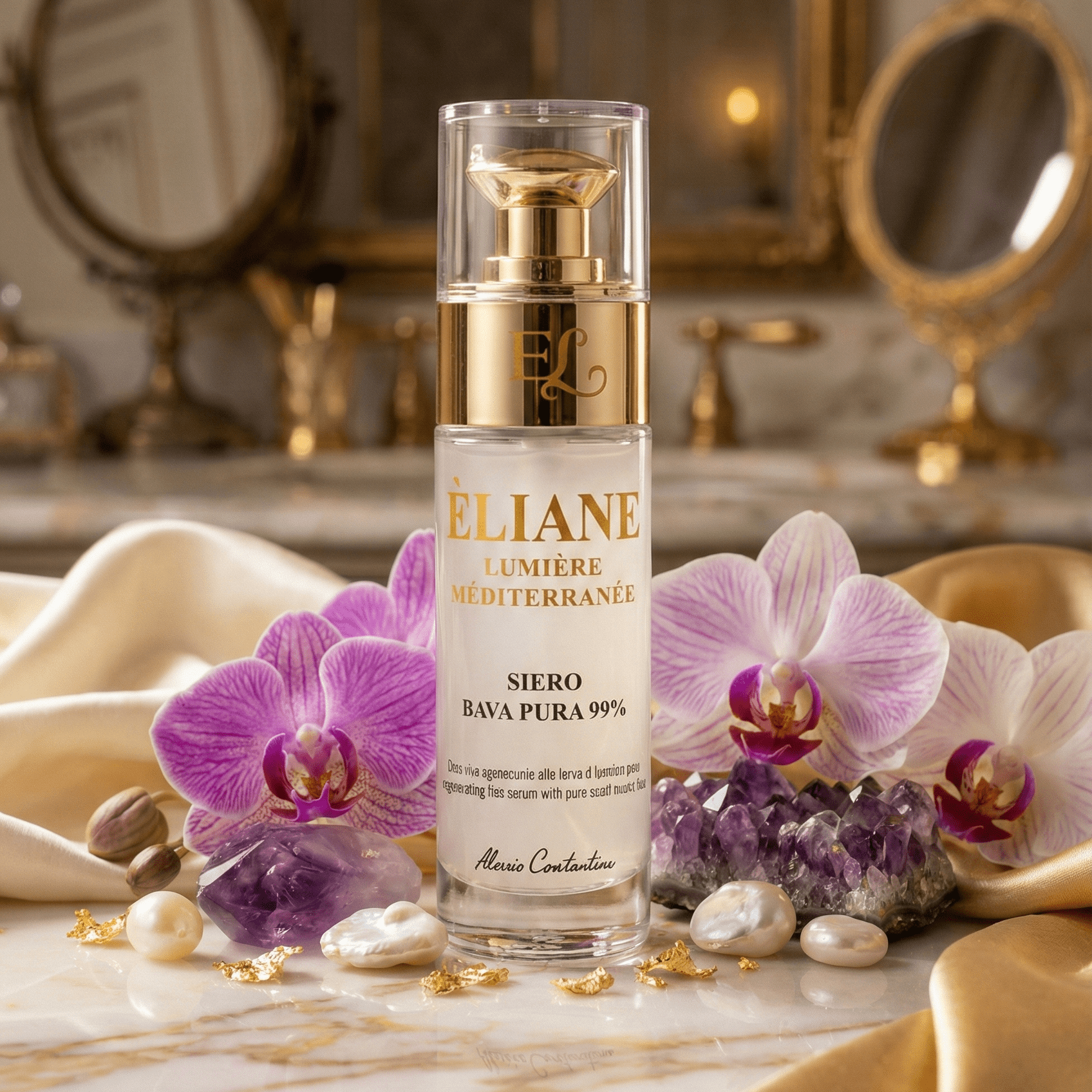 Siero Bava di Lumaca Pura 99% - Anti-Rughe Rigenerante Idratante Cicatrici Macchie - Èliane Cosmetics Alessio Costantini