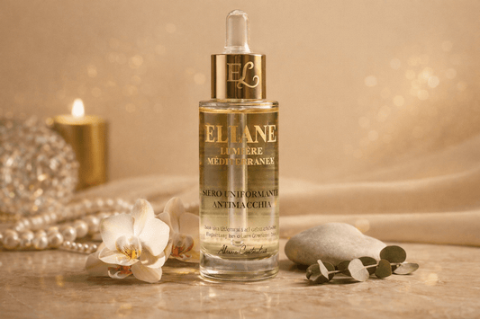 Siero Antimacchia ÉLIANE - Flacone airless con niacinamide e acido kojico per uniformare il colorito
